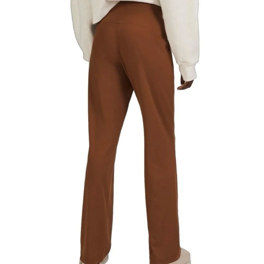 Lululemon Ready to Rulu Straight-Leg High-Rise Pant, Roasted Brown size 12